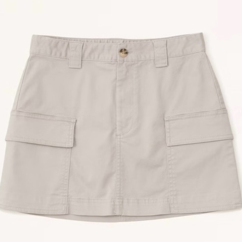 Abercrombie & Fitch Tan Cargo Mini Skirt